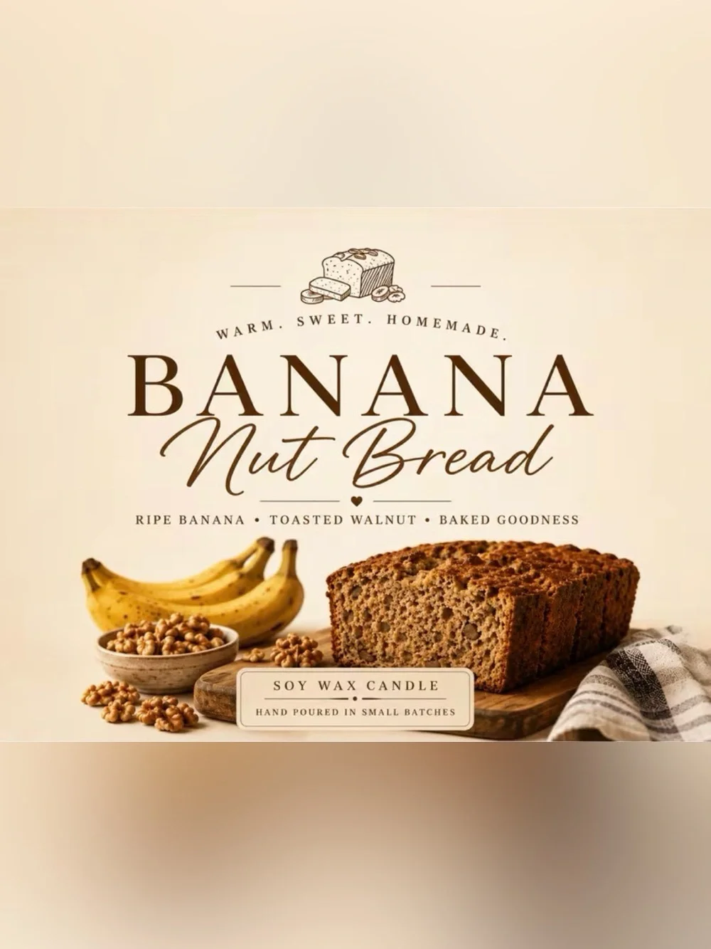 🍌🍞 Banana Nut Bread Candle 🍞🍌